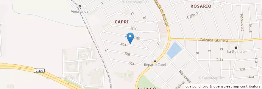 Mapa de ubicacion de Oficina Carnet Identidad Arroyo Naranjo en Kuba, Havanna, Arroyo Naranjo.