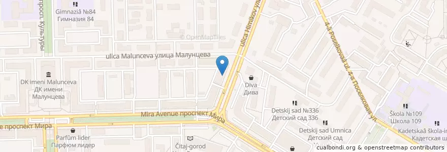 Mapa de ubicacion de Аптека от склада en ロシア, シベリア連邦管区, オムスク州, オムスク地区, オムスク管区.