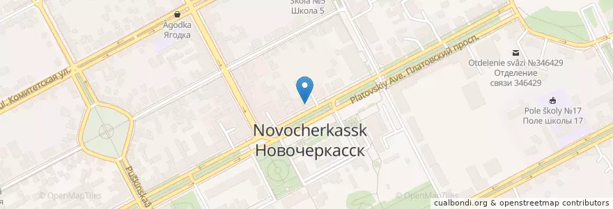 Mapa de ubicacion de Стоматология N en روسيا, منطقة فيدرالية جنوبية, روستوف أوبلاست, Городской Округ Новочеркасск.