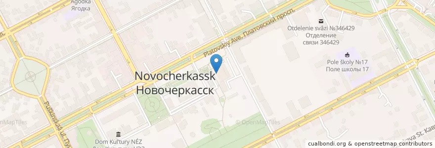 Mapa de ubicacion de Subway en ロシア, 南部連邦管区, ロストフ州, Городской Округ Новочеркасск.