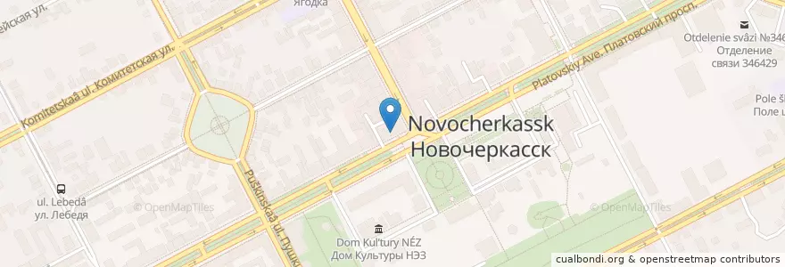 Mapa de ubicacion de Ортопедический салон en Rusland, Zuidelijk Federaal District, Oblast Rostov, Городской Округ Новочеркасск.
