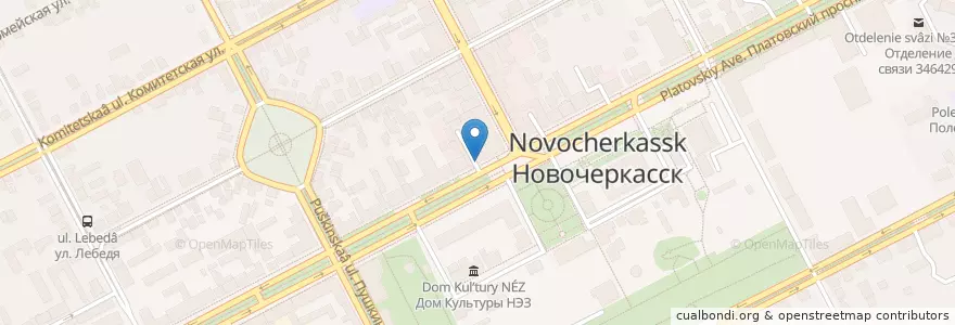 Mapa de ubicacion de Маленький Париж en Rússia, Distrito Federal Do Sul, Oblast De Rostov, Городской Округ Новочеркасск.