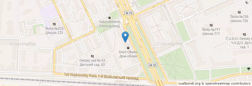 Mapa de ubicacion de Пиво есть! en Rusland, Centraal Federaal District, Moskou, Северный Административный Округ, Войковский Район.