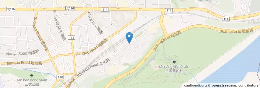 Mapa de ubicacion de 大媽牛肉麵 en Taiwán, Nuevo Taipéi, Distrito De Yingge.