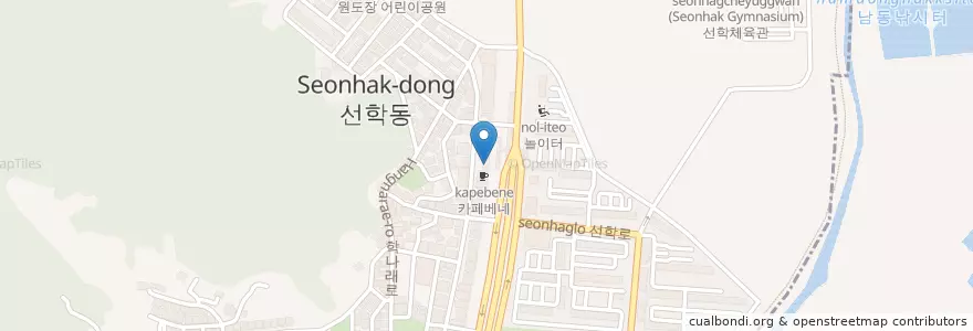 Mapa de ubicacion de 평양면옥 en Corée Du Sud, Inchon.