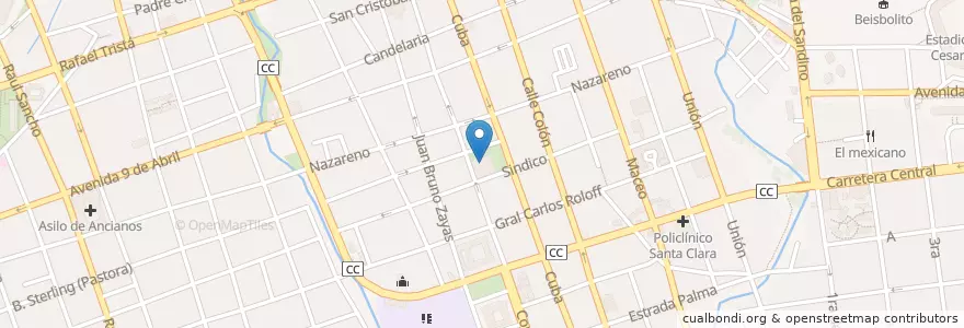 Mapa de ubicacion de Iglesia de La Pastora en كوبا, Villa Clara, Santa Clara, Ciudad De Santa Clara.