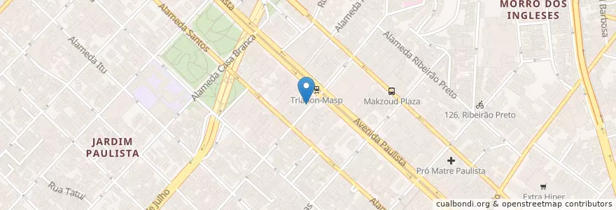 Mapa de ubicacion de Manteigaria Lisboa en البَرَازِيل, المنطقة الجنوبية الشرقية, ساو باولو, Região Geográfica Intermediária De São Paulo, Região Metropolitana De São Paulo, Região Imediata De São Paulo, ساو باولو.