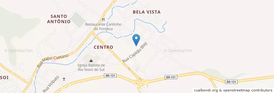 Mapa de ubicacion de EEEFM Waldemiro Hemerly en برزیل, منطقه جنوب شرقی برزیل, اسپیریتو سانتو, Região Geográfica Intermediária De Cachoeiro De Itapemirim, Microrregião Guarapari, Rio Novo Do Sul.