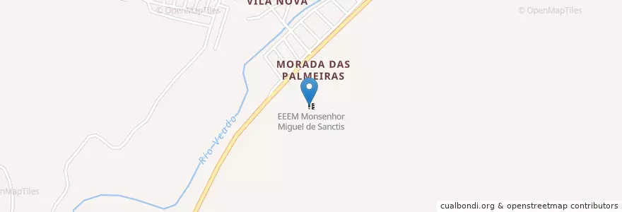 Mapa de ubicacion de EEEM Monsenhor Miguel de Sanctis en Brazil, Jihovýchodní Region, Espírito Santo, Região Geográfica Intermediária De Cachoeiro De Itapemirim, Microrregião Caparaó, Guaçuí.