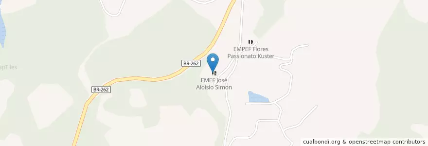 Mapa de ubicacion de EMEF José Aloísio Simon en Brasil, Región Sudeste, Espírito Santo, Região Geográfica Intermediária De Vitória, Microrregião Afonso Cláudio, Marechal Floriano.