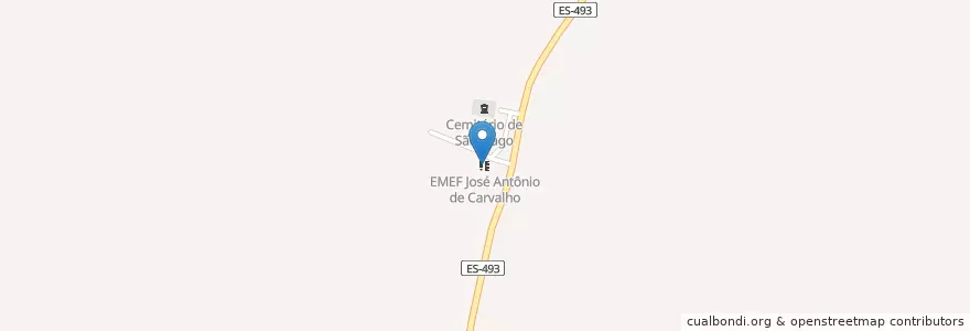 Mapa de ubicacion de EMEF José Antônio de Carvalho en Brasile, Regione Sudest, Espírito Santo, Região Geográfica Intermediária De Cachoeiro De Itapemirim, Microrregião Caparaó, Guaçuí.