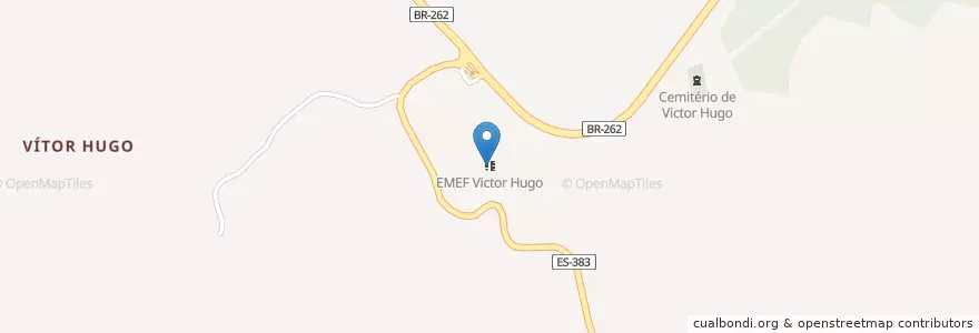 Mapa de ubicacion de EMEF Victor Hugo en Brezilya, Güneydoğu Bölgesi, Espírito Santo, Região Geográfica Intermediária De Vitória, Microrregião Afonso Cláudio, Marechal Floriano.