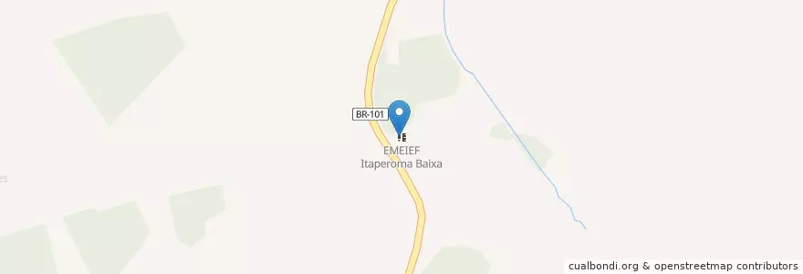 Mapa de ubicacion de EMEIEF Itaperoma Baixa en 巴西, 东南部, 圣埃斯皮里图, Microrregião Guarapari, Região Geográfica Intermediária De Vitória, Anchieta.