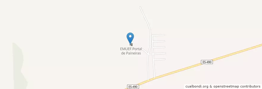 Mapa de ubicacion de EMUEF Portal de Paineiras en البَرَازِيل, المنطقة الجنوبية الشرقية, إسبيريتو سانتو, Região Geográfica Intermediária De Cachoeiro De Itapemirim, Microrregião Itapemirim, Itapemirim.