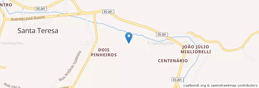 Mapa de ubicacion de Educandário Seráfico São Francisco de Assis en Brasile, Regione Sudest, Espírito Santo, Microrregião Santa Teresa, Região Geográfica Intermediária De Vitória, Santa Teresa.