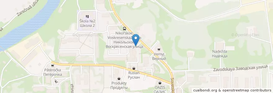 Mapa de ubicacion de Школа танцев en Russia, Northwestern Federal District, Leningrad Oblast, Tusina District, Никольское Городское Поселение.