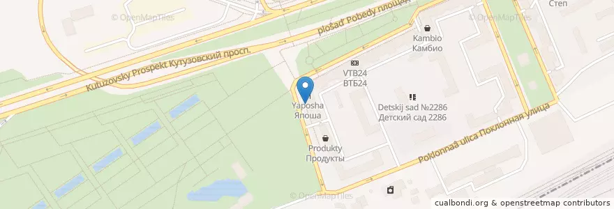 Mapa de ubicacion de Альянс-Про en Russia, Distretto Federale Centrale, Москва, Западный Административный Округ, Район Дорогомилово.