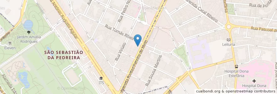 Mapa de ubicacion de Pizza Hut en ポルトガル, Área Metropolitana De Lisboa, Lisboa, Grande Lisboa, リスボン.