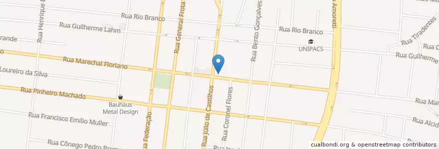Mapa de ubicacion de Banrisul en ブラジル, 南部地域, リオグランデ・ド・スル, Região Geográfica Intermediária De Porto Alegre, Região Metropolitana De Porto Alegre, Região Geográfica Imediata De Taquara - Parobé - Igrejinha, Taquara.