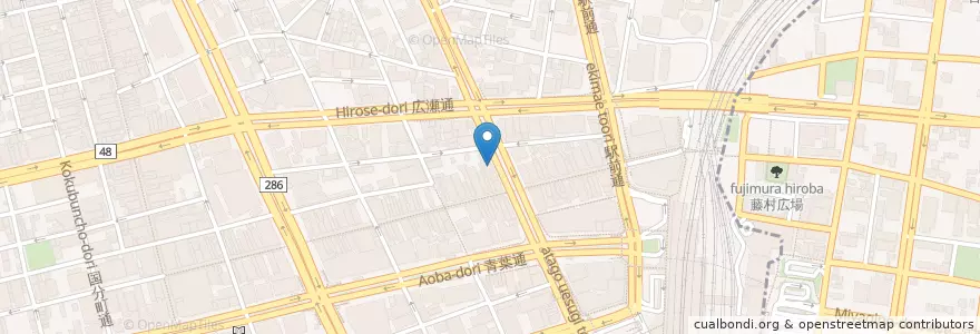 Mapa de ubicacion de そば処 丸松 en Япония, Мияги, 仙台市, 青葉区.