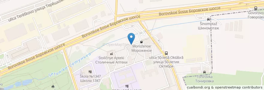 Mapa de ubicacion de Райффайзен en Rusland, Centraal Federaal District, Moskou, Западный Административный Округ, Район Солнцево.