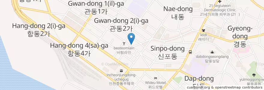 Mapa de ubicacion de Standard Chartered en Corea Del Sur, Incheon, 중구.