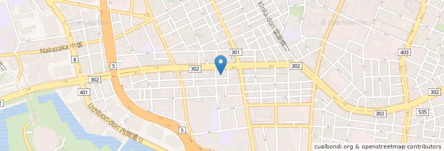 Mapa de ubicacion de らくごカフェ en 日本, 東京都, 千代田区.