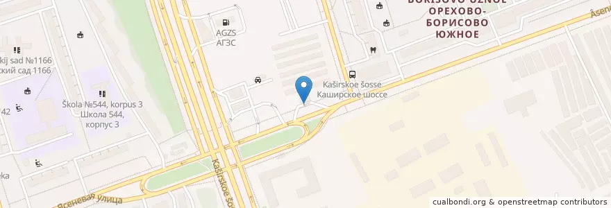 Mapa de ubicacion de Альфа-петрол en Rusland, Centraal Federaal District, Moskou, Южный Административный Округ, Район Орехово-Борисово Южное.