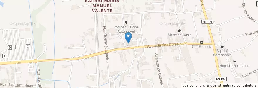 Mapa de ubicacion de Café Incêndio en Portugal, Aveiro, Centro, Baixo Vouga, Ovar, Esmoriz.