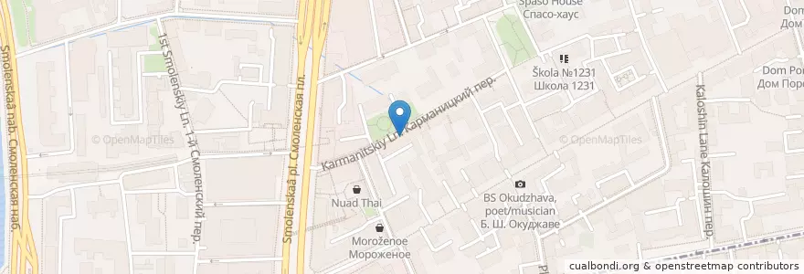 Mapa de ubicacion de Инвитро en Russia, Distretto Federale Centrale, Москва, Центральный Административный Округ, Район Арбат.