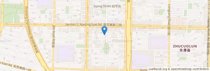 Mapa de ubicacion de 名門燒臘 en 臺灣, 新北市, 臺北市, 中山區.