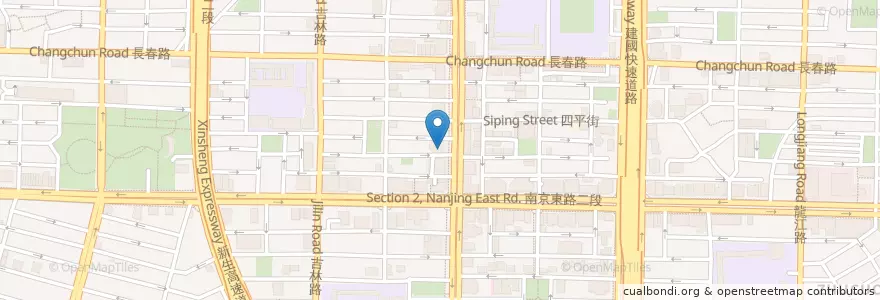 Mapa de ubicacion de 國泰世華商業銀行 en 臺灣, 新北市, 臺北市, 中山區.