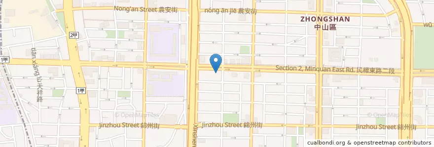 Mapa de ubicacion de 安泰商業銀行 en 台湾, 新北市, 台北市, 中山区.