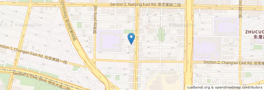 Mapa de ubicacion de 日盛國際商業銀行 en Taiwan, New Taipei, Taipei, Zhongshan District.