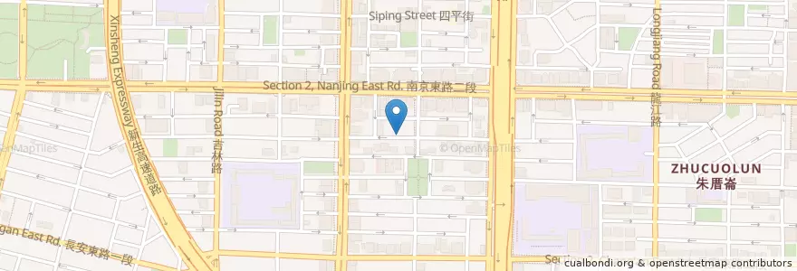 Mapa de ubicacion de 波羅蜜素菜館 en تایوان, 新北市, تایپه, 中山區.
