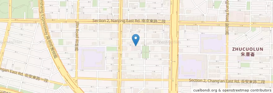Mapa de ubicacion de 錵鑶日本料理 en Taiwan, 新北市, Taipé, 中山區.