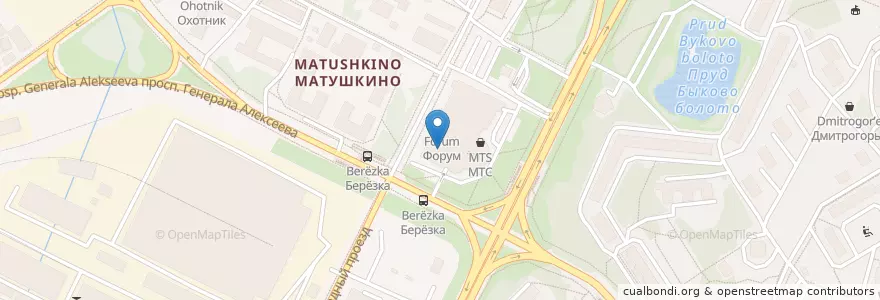 Mapa de ubicacion de Starbox en Rusia, Центральный Федеральный Округ, Московская Область, Москва, Зеленоградский Административный Округ, Район Матушкино.