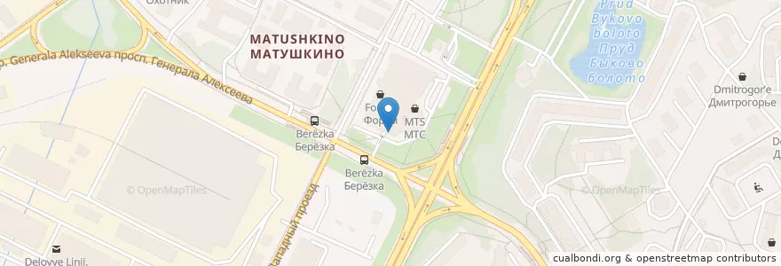 Mapa de ubicacion de Кофетун-Сушитун en Russia, Central Federal District, Moscow Oblast, Moscow, Zelenogradsky Administrative Okrug, Matushkino District.