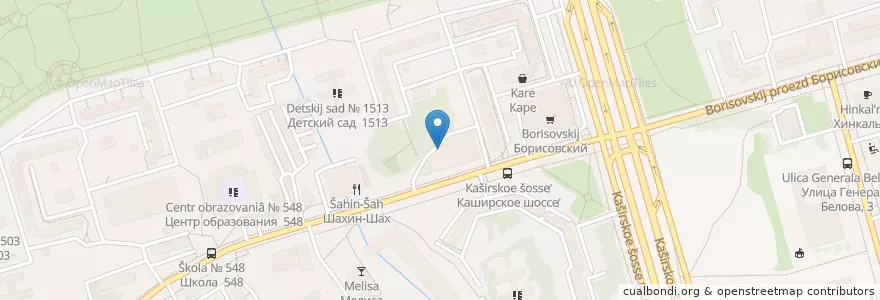 Mapa de ubicacion de Bubbles en Rusland, Centraal Federaal District, Moskou, Южный Административный Округ, Район Орехово-Борисово Северное.