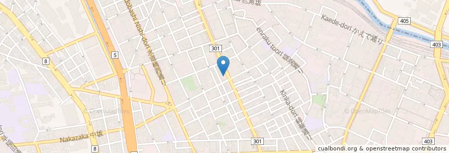 Mapa de ubicacion de 神田白十字 en Japon, Tokyo, 千代田区.