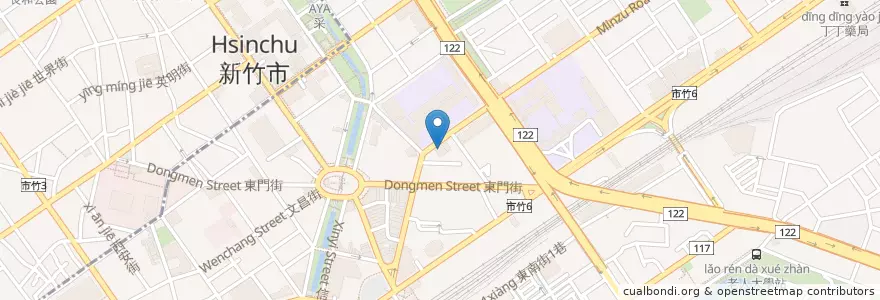 Mapa de ubicacion de 玉山商業銀行 en 타이완, 타이완성, 신주시, 둥구.