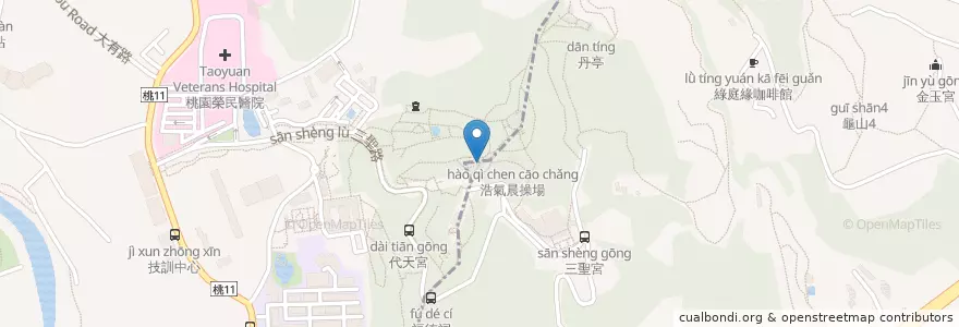 Mapa de ubicacion de 太陽亭 en Тайвань, Таоюань, 龜山區.