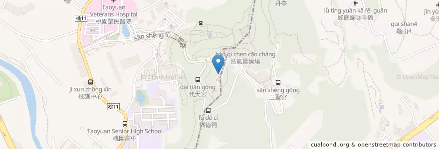 Mapa de ubicacion de 觀景台 en Taïwan, Taoyuan, 龜山區.