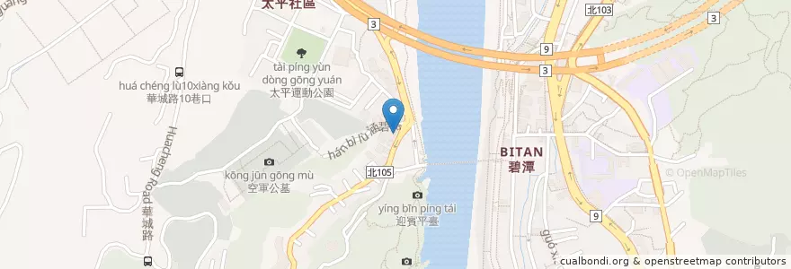 Mapa de ubicacion de 頂城派出所 en Taiwan, Nuova Taipei, Distretto Di Xindian.
