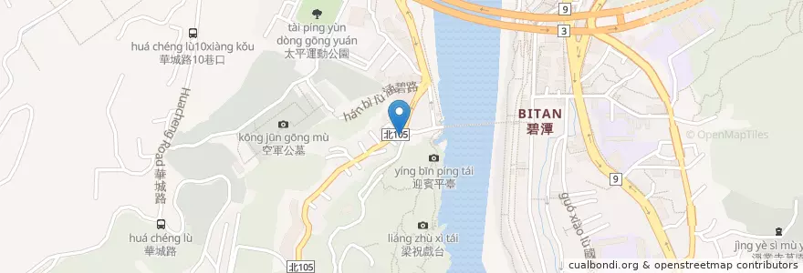 Mapa de ubicacion de 麥迪兒早餐店 en Taïwan, Nouveau Taipei, Xindian.