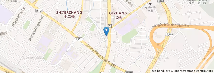 Mapa de ubicacion de 康宜庭北新藥局 en 臺灣, 新北市, 新店區.