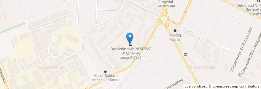 Mapa de ubicacion de Отделение связи №347927 en Russie, District Fédéral Du Sud, Ростовская Область, Городской Округ Таганрог.