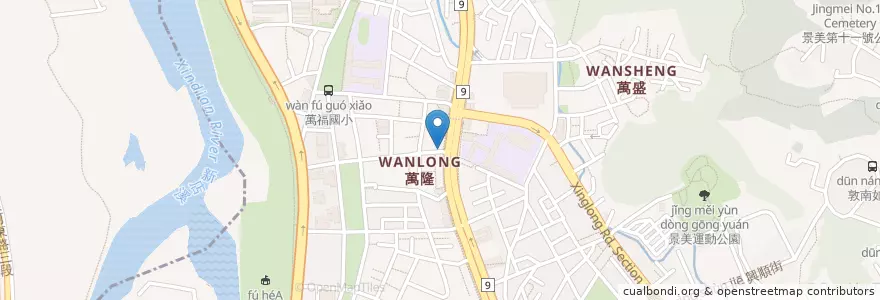 Mapa de ubicacion de 燒の鍋 en Tayvan, 新北市, Taipei, 文山區.