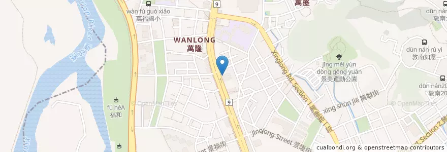 Mapa de ubicacion de 楊向榮耳鼻喉科 en تایوان, 新北市, تایپه, 文山區.