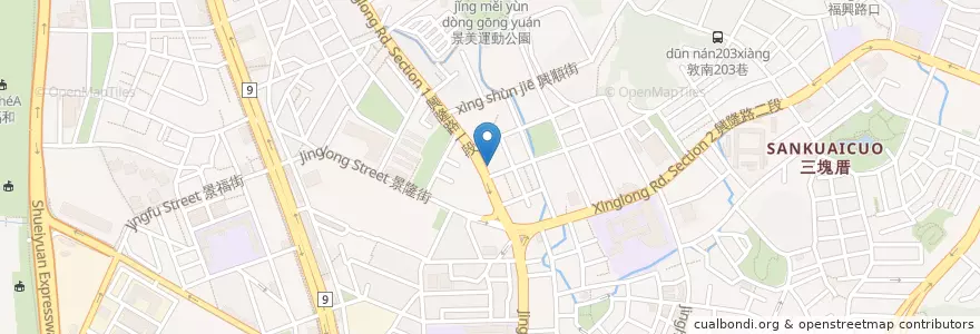 Mapa de ubicacion de 鄉情卡拉OK簡餐 en تایوان, 新北市, تایپه, 文山區.